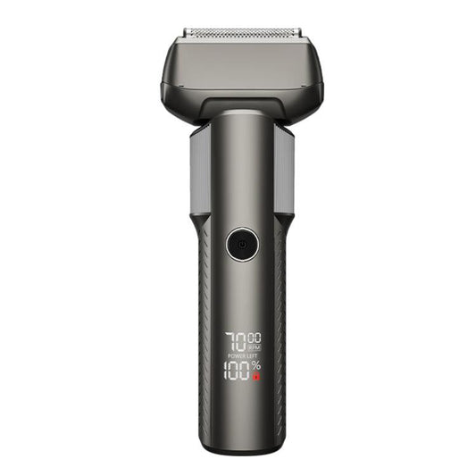 Five-blade Full Body Washable LED Digital Display Reciprocating Electric Shaver(Grey) by bashfashion