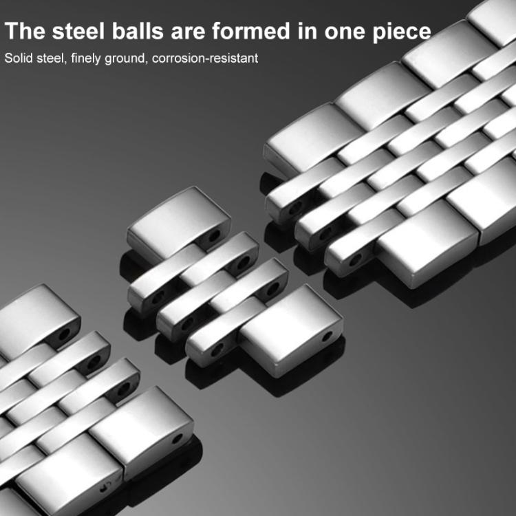 For Apple Watch 38 / 40 / 41 / S10 42mm 20mm xDfind Seven-bead Solid Stainless Steel Watch Band(Black) by xDfind