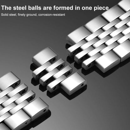 For Apple Watch 38 / 40 / 41 / S10 42mm 20mm xDfind Seven-bead Solid Stainless Steel Watch Band(Gold) by xDfind