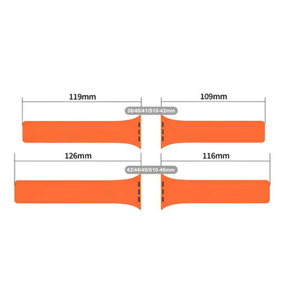 For Apple Watch 42 / 44 / 45 / 46 / 49mm xDfind Litchi Texture Magnetic Silicone Watch Band(Starlight Orange) by xDfind