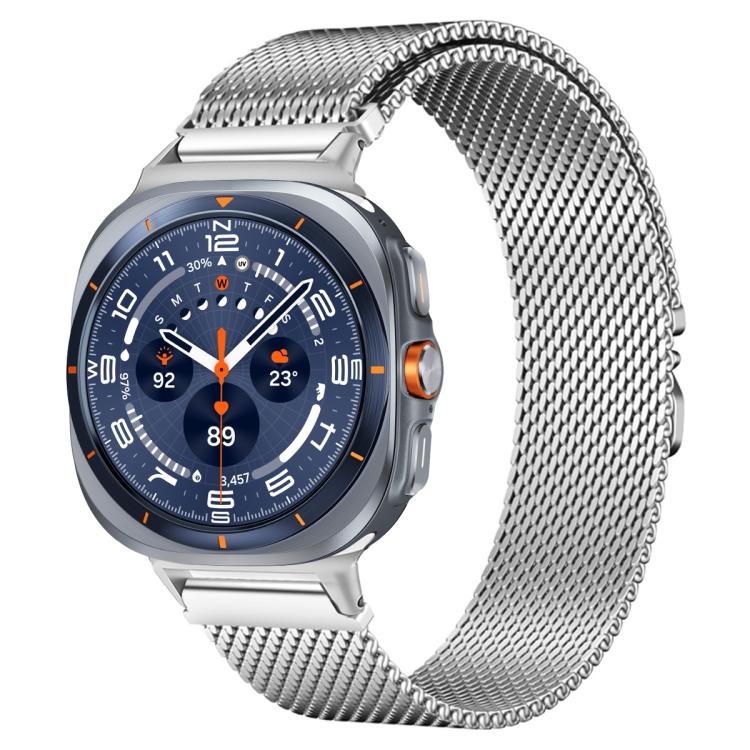 For Samsung Galaxy Watch Ultra / Ultra 2025 xDfind Milanese Parachute Buckle Stainless Steel Watch Band(Silver) by xDfind