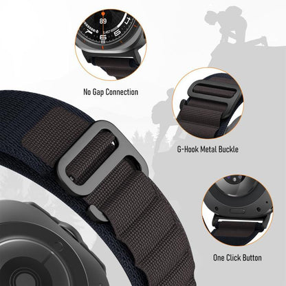 For Samsung Galaxy Watch Ultra 47mm / Ultra 2025 xDfind Black Buckle Loop Nylon Watch Band(Black) by xDfind