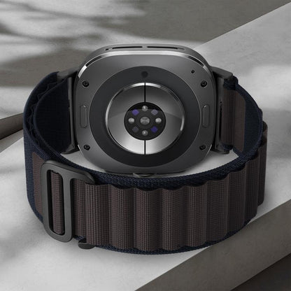 For Samsung Galaxy Watch Ultra 47mm / Ultra 2025 xDfind Black Buckle Loop Nylon Watch Band(Starlight) by xDfind