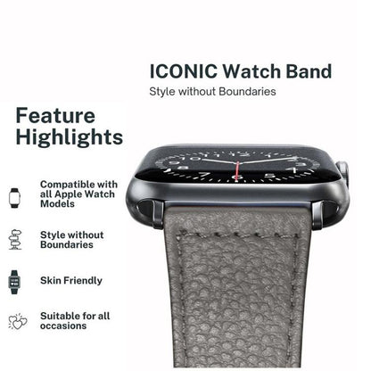 For Apple Watch 46mm / 49mm / 45mm / 44mm Reverse Buckle Litchi Genuine Leather Watch Band(Black) by bashfashion