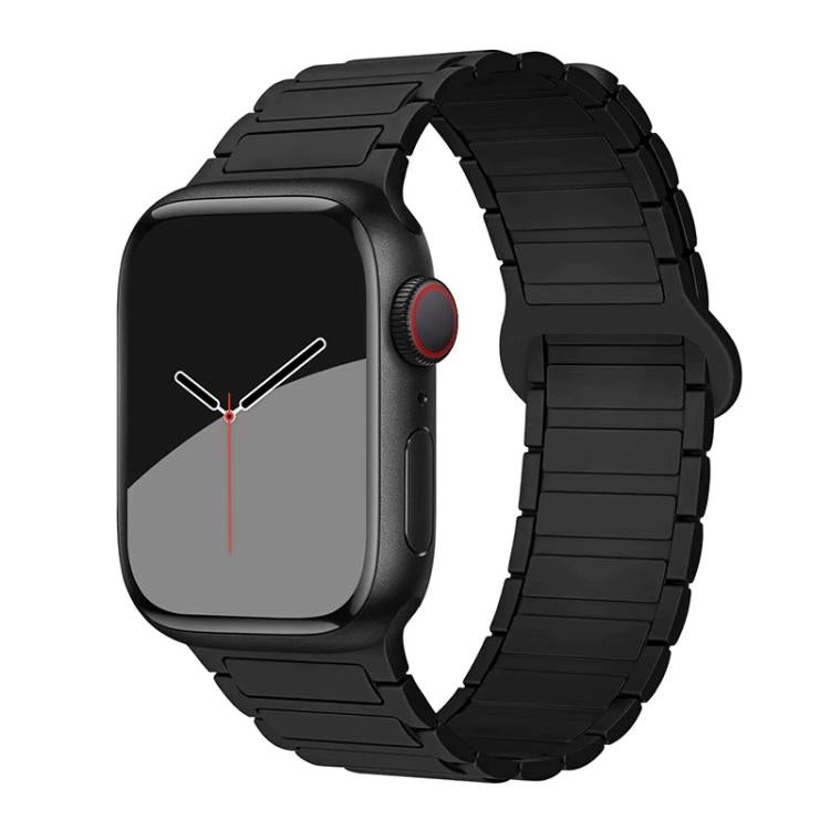 For Apple Watch 38 / 40 / 41 / S10 42mm xDfind Magnetic Three-bead Silicone Watch Band(Black) by xDfind