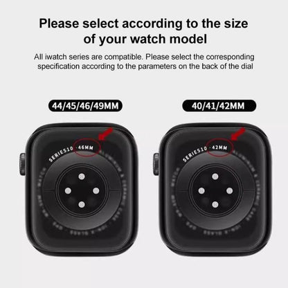 For Apple Watch 38 / 40 / 41 / S10 42mm xDfind Magnetic Three-bead Silicone Watch Band(Dark Green Black) by xDfind