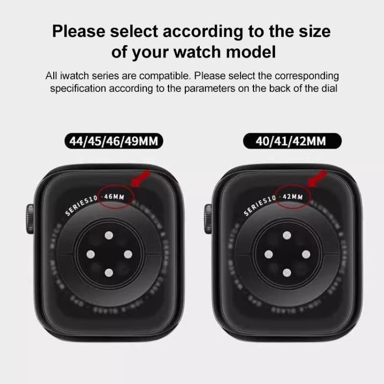 For Apple Watch 38 / 40 / 41 / S10 42mm xDfind Magnetic Three-bead Silicone Watch Band(Starlight) by xDfind