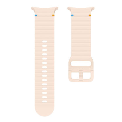 For Samsung Galaxy Watch Ultra 47mm / Ultra 2025 xDfind Wave Stitching Silicone Watch Band(Pink) by xDfind