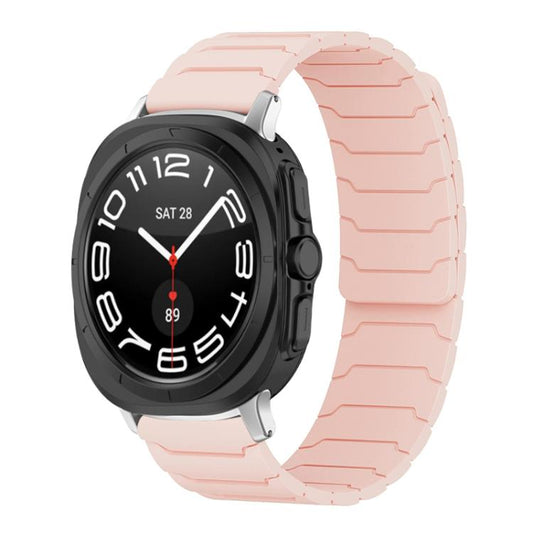 For Samsung Galaxy Watch Ultra / Ultra 2025 xDfind Magnetic Silicone Watch Band(Pink Sand) by xDfind