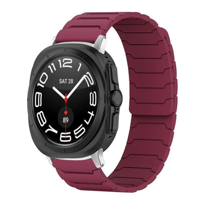 For Samsung Galaxy Watch Ultra / Ultra 2025 xDfind Magnetic Silicone Watch Band(Wine Red) by xDfind