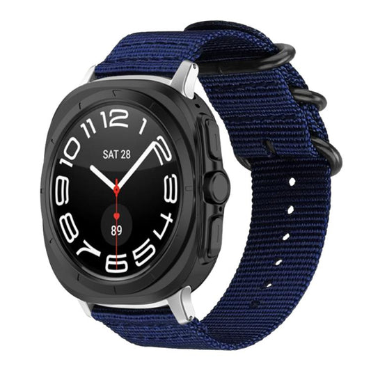 For Samsung Galaxy Watch Ultra / Ultra 2025 xDfind Ring Buckle Nylon Canvas Watch Band(Midnight Blue) by xDfind