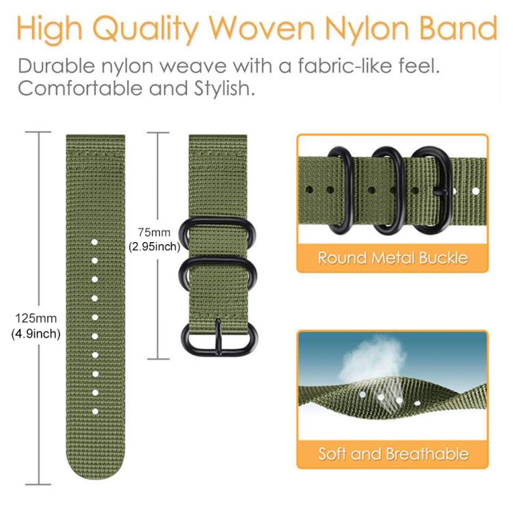 For Samsung Galaxy Watch Ultra / Ultra 2025 xDfind Ring Buckle Nylon Canvas Watch Band(Grey) by xDfind