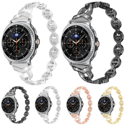 For Samsung Galaxy Watch Ultra/Ultra 2025 xDfind Diamond Stainless Steel Watch Band(Black) by xDfind