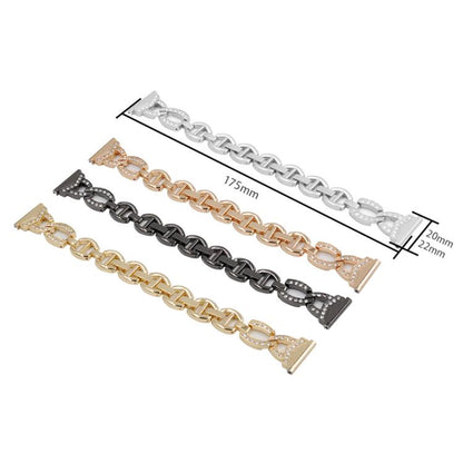 For Samsung Galaxy Watch Ultra/Ultra 2025 xDfind Diamond Stainless Steel Watch Band(Black) by xDfind