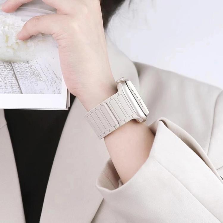 For Samsung Galaxy Watch Ultra / Ultra 2025 xDfind I-shaped Magnetic Silicone Watch Band(Grey Orange) by xDfind