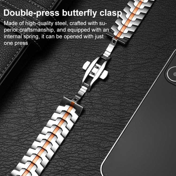For Apple Watch 38 / 40 / 41 / S10 42mm xDfind Butterfly Buckle Stainless Steel Watch Band(Titanium) by xDfind