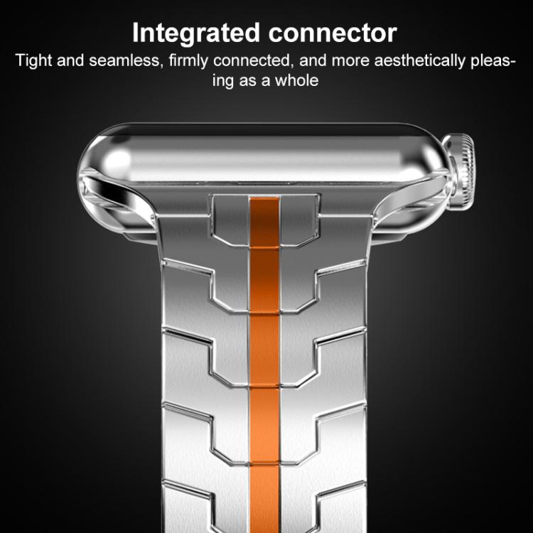 For Apple Watch 38 / 40 / 41 / S10 42mm xDfind Butterfly Buckle Stainless Steel Watch Band(Black Gold) by xDfind