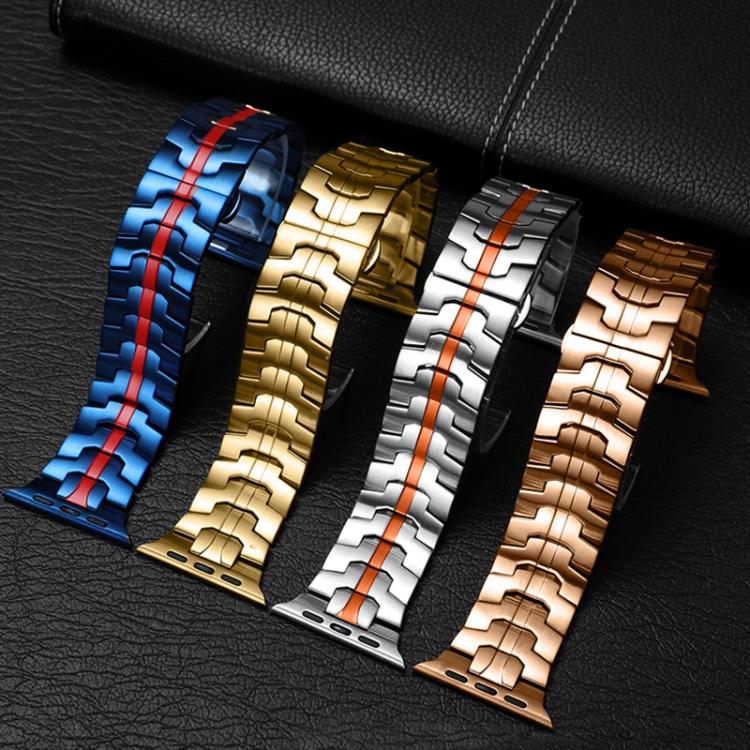 For Apple Watch 42 / 44 / 45 / 46 / 49mm xDfind Butterfly Buckle Stainless Steel Watch Band(Titanium) by xDfind