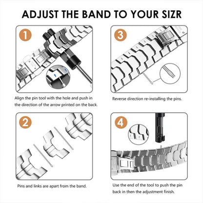 For Apple Watch 38 / 40 / 41 / S10 42mm xDfind Butterfly Buckle Stainless Steel Watch Band(Silver) by xDfind