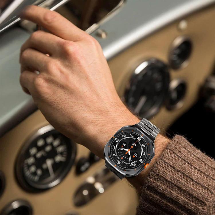 For Samsung Galaxy Watch8 / 8 Classic xDfind Butterfly Buckle Stainless Steel Watch Band(Black Red) by xDfind