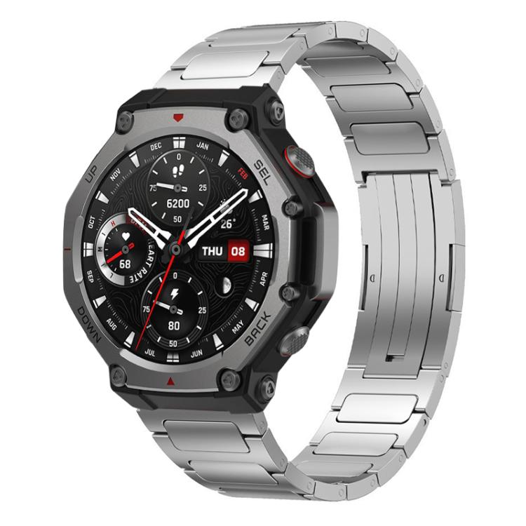 For Amazfit T-Rex 3 xDfind I-Shaped Buckle Stainless Steel Watch Band(Silver) by xDfind