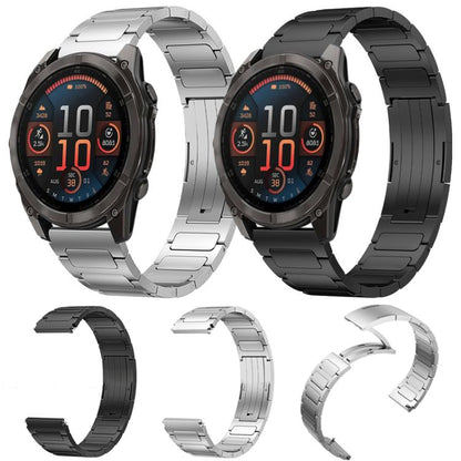 For Garmin Fenix 8/7X/6X/5X 26mm xDfind I-Shaped Buckle Stainless Steel Watch Band(Silver) by xDfind