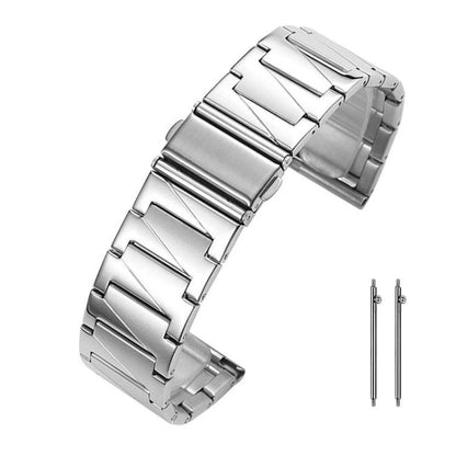 22mm xDfind Stepped Stainless Steel Watch Band(Silver) by xDfind