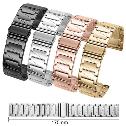 22mm xDfind Stepped Stainless Steel Watch Band(Gold) by xDfind