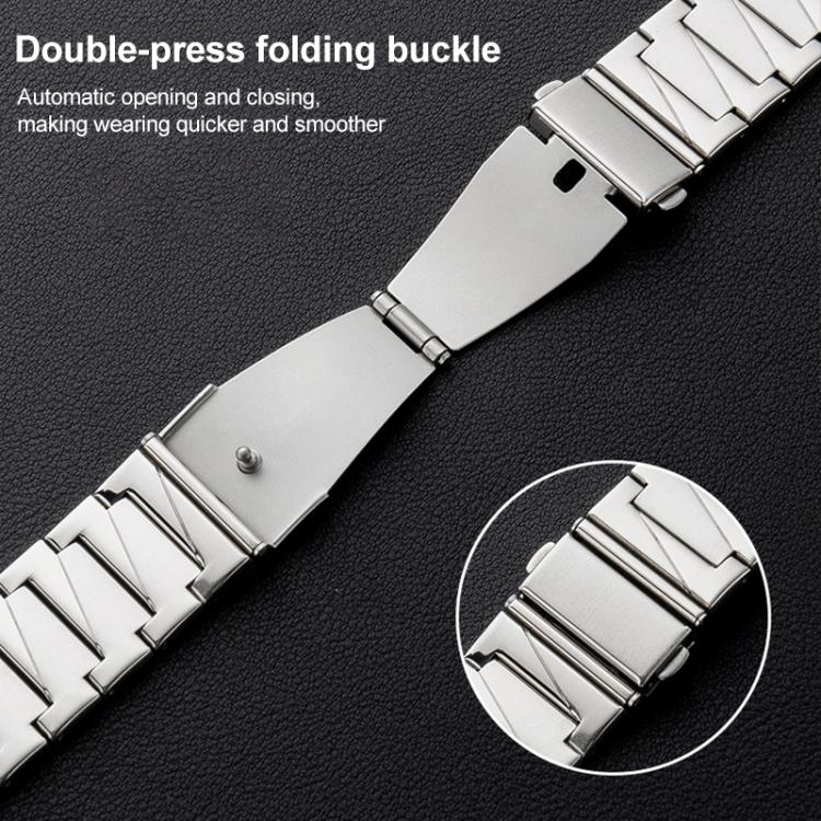 22mm xDfind Stepped Stainless Steel Watch Band(Gold) by xDfind