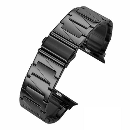 For Apple Watch 38 / 40 / 41 / S10 42mm xDfind Stepped Stainless Steel Watch Band(Black) by xDfind