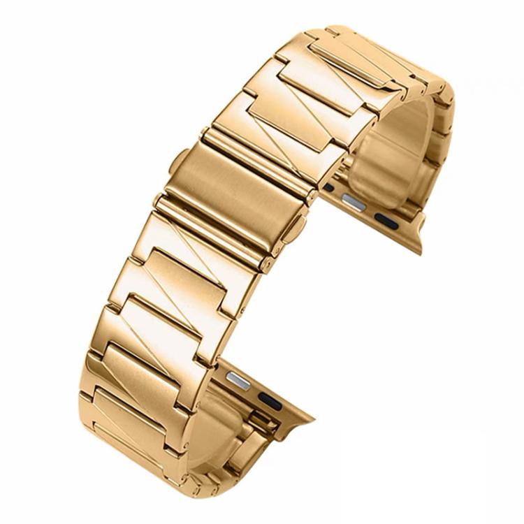 For Apple Watch 38 / 40 / 41 / S10 42mm xDfind Stepped Stainless Steel Watch Band(Gold) by xDfind