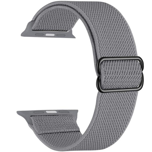 For Apple Watch 42 / 44 / 45 / 46 / 49mm xDfind Adjustable Slide Buckle Elastic Nylon Watch Band(Grey) by xDfind