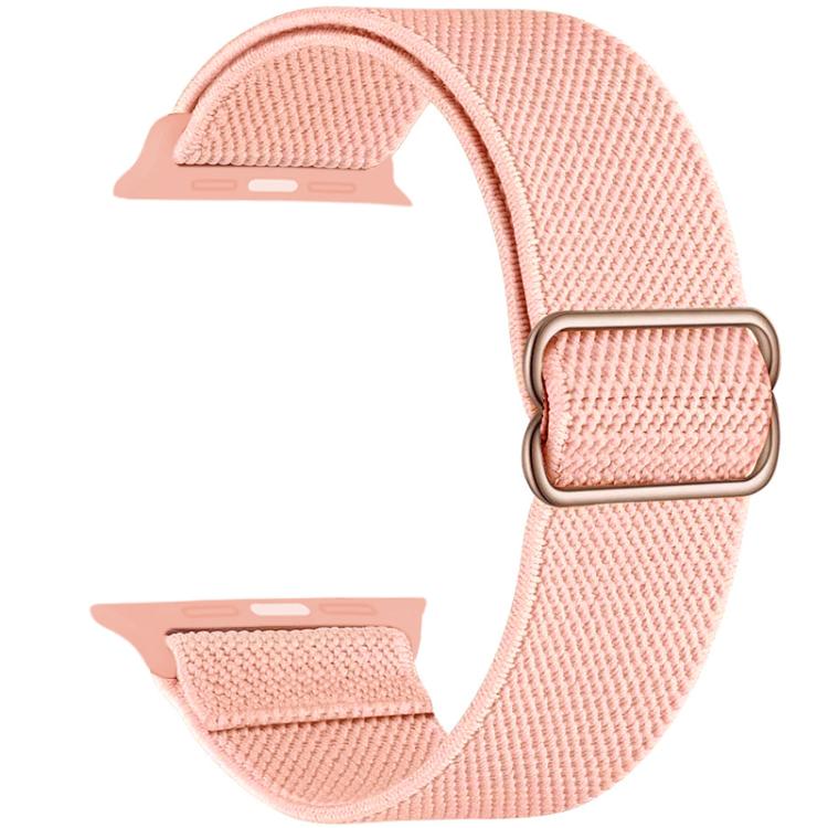 For Apple Watch 42 / 44 / 45 / 46 / 49mm xDfind Adjustable Slide Buckle Elastic Nylon Watch Band(Pink Sand) by xDfind