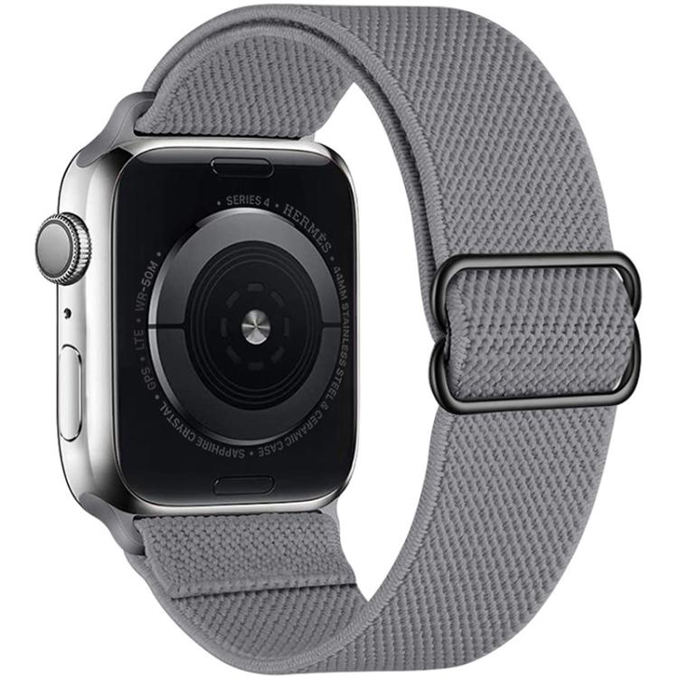 For Apple Watch 38 / 40 / 41 / S10 42mm xDfind Adjustable Slide Buckle Elastic Nylon Watch Band(Grey) by xDfind