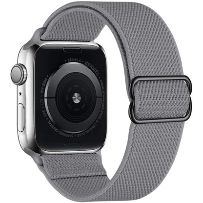 For Apple Watch 38 / 40 / 41 / S10 42mm xDfind Adjustable Slide Buckle Elastic Nylon Watch Band(Grey) by xDfind