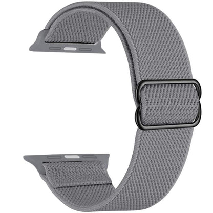 For Apple Watch 38 / 40 / 41 / S10 42mm xDfind Adjustable Slide Buckle Elastic Nylon Watch Band(Grey) by xDfind