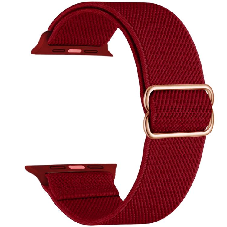 For Apple Watch 38 / 40 / 41 / S10 42mm xDfind Adjustable Slide Buckle Elastic Nylon Watch Band(Red) by xDfind