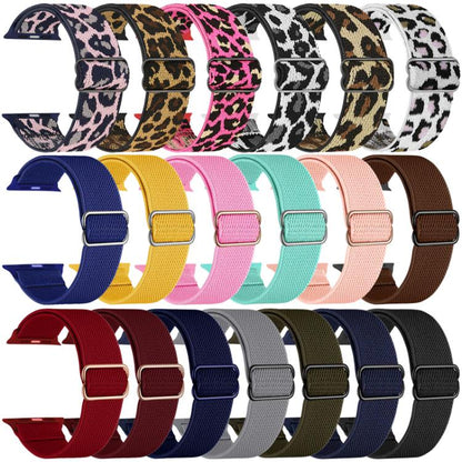 For Apple Watch 38 / 40 / 41 / S10 42mm xDfind Adjustable Slide Buckle Elastic Nylon Watch Band(Pink Sand) by xDfind