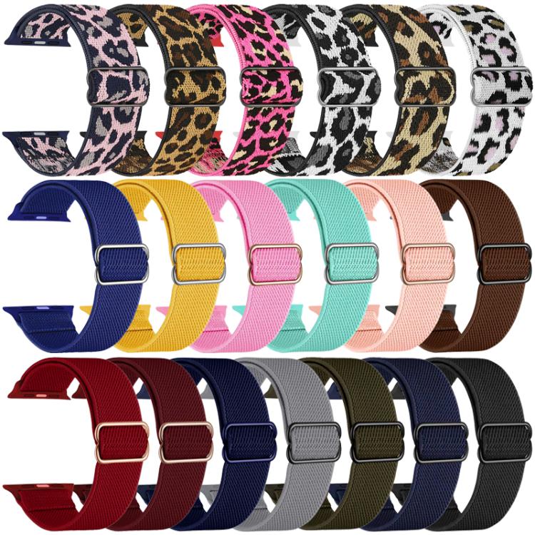 For Apple Watch 42 / 44 / 45 / 46 / 49mm xDfind Adjustable Slide Buckle Elastic Nylon Watch Band(Pink Sand) by xDfind