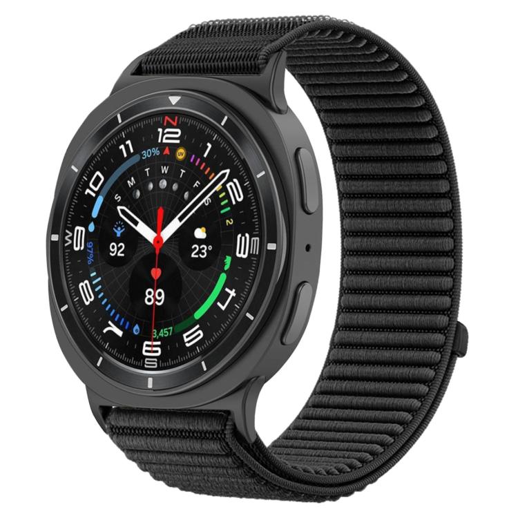 For Samsung Galaxy Watch8 / 8 Classic xDfind Woven Nylon Hook And Loop Fastener Watch Band(Black) by xDfind