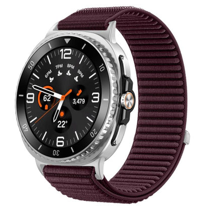 For Samsung Galaxy Watch8 / 8 Classic xDfind Woven Nylon Hook And Loop Fastener Watch Band(Plum) by xDfind