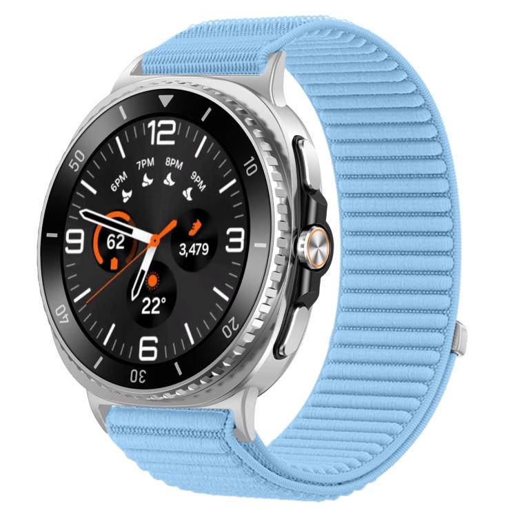 For Samsung Galaxy Watch8 / 8 Classic xDfind Woven Nylon Hook And Loop Fastener Watch Band(Island Blue) by xDfind