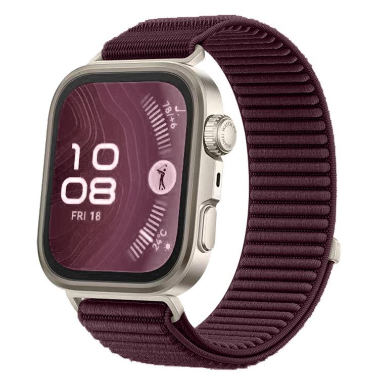 For Huawei Watch Fit4 / Fit4 Pro / Fit3 xDfind Woven Nylon Hook And Loop Fastener Watch Band(Plum) by xDfind