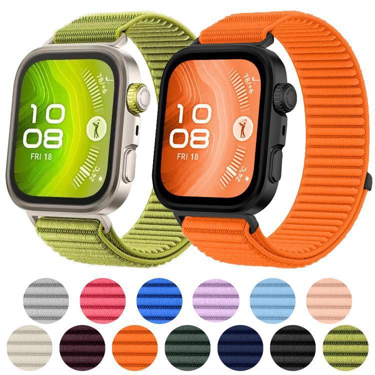 For Huawei Watch Fit4 / Fit4 Pro / Fit3 xDfind Woven Nylon Hook And Loop Fastener Watch Band(Hyacinth Purple) by xDfind