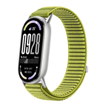 For Xiaomi Smart Band 10 / 9 / 8 xDfind Woven Nylon Hook And Loop Fastener Watch Band(Wilderness Green) by xDfind