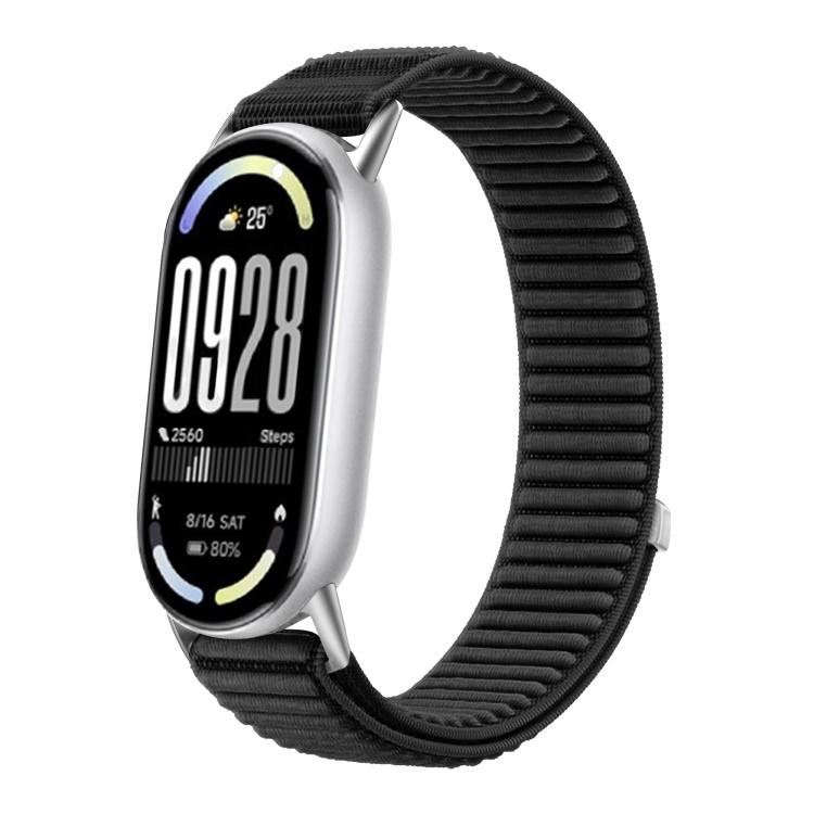 For Xiaomi Smart Band 10 / 9 / 8 xDfind Woven Nylon Hook And Loop Fastener Watch Band(Black) by xDfind