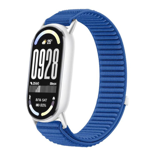 For Xiaomi Smart Band 10 / 9 / 8 xDfind Woven Nylon Hook And Loop Fastener Watch Band(Azure) by xDfind