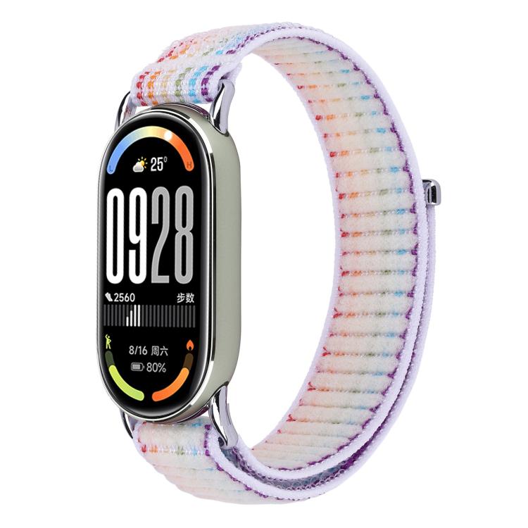 For Xiaomi Smart Band 10 / 9 / 8 xDfind Woven Nylon Hook And Loop Fastener Watch Band(Colorful) by xDfind