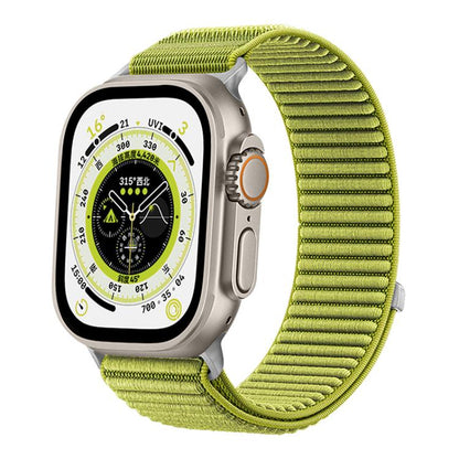 For Apple Watch 38 / 40 / 41 / S10 42mm xDfind Woven Nylon Hook And Loop Fastener Watch Band(Wilderness Green) by xDfind