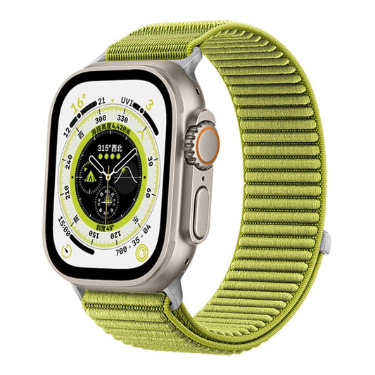For Apple Watch 38 / 40 / 41 / S10 42mm xDfind Woven Nylon Hook And Loop Fastener Watch Band(Wilderness Green) by xDfind